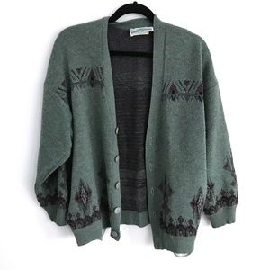 Vintage teal Cardigan